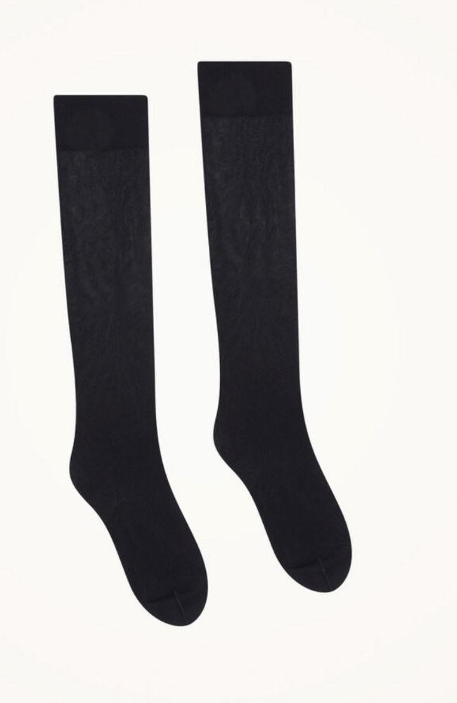 SATIN TOUCH 20 KNEE HIGHS BLACK-WOLFORD-FLOW by nicole