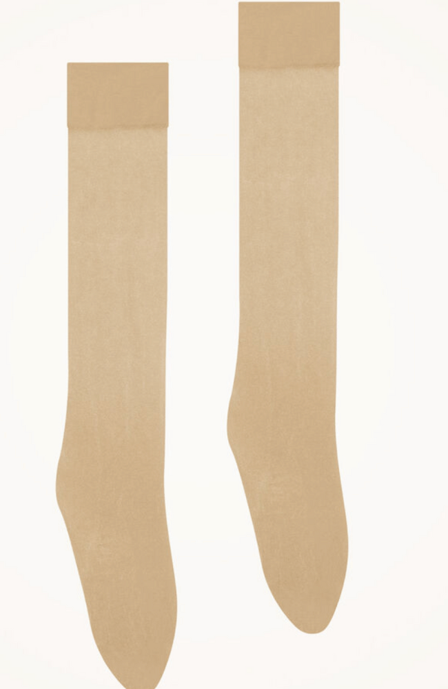 SATIN TOUCH 20 KNEE HIGHS in COSMETIC-WOLFORD-FLOW by nicole