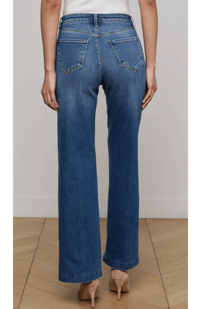 SCOTTIE WIDE LEG JEAN in CAMBRIDGE-L&#39;AGENCE-FLOW by nicole