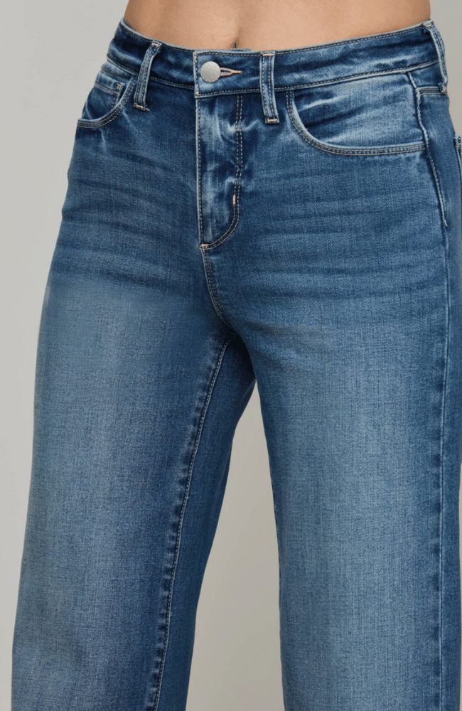 SCOTTIE WIDE LEG JEAN in CAMBRIDGE-L&#39;AGENCE-FLOW by nicole