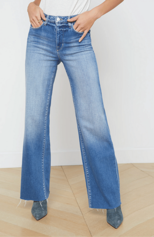 SCOTTIE WIDE LEG JEAN in HAYWARD-L'AGENCE-FLOW by nicole