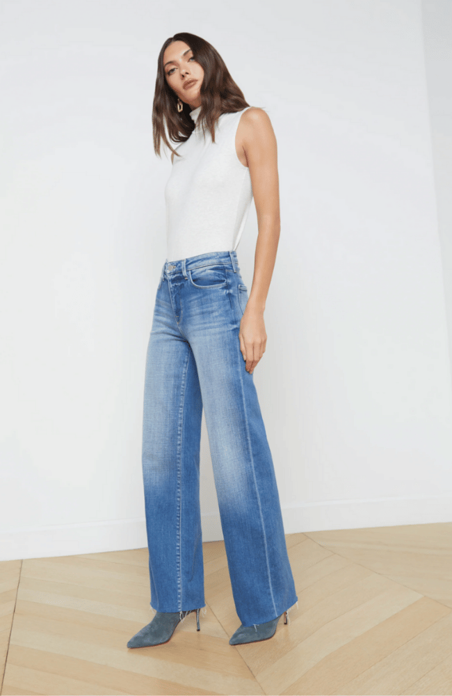 SCOTTIE WIDE LEG JEAN in HAYWARD-L'AGENCE-FLOW by nicole
