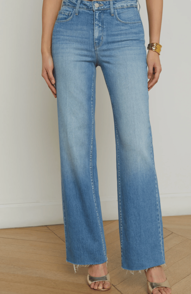 SCOTTIE WIDE LEG JEANS in CALLOWAY-L'AGENCE-FLOW by nicole