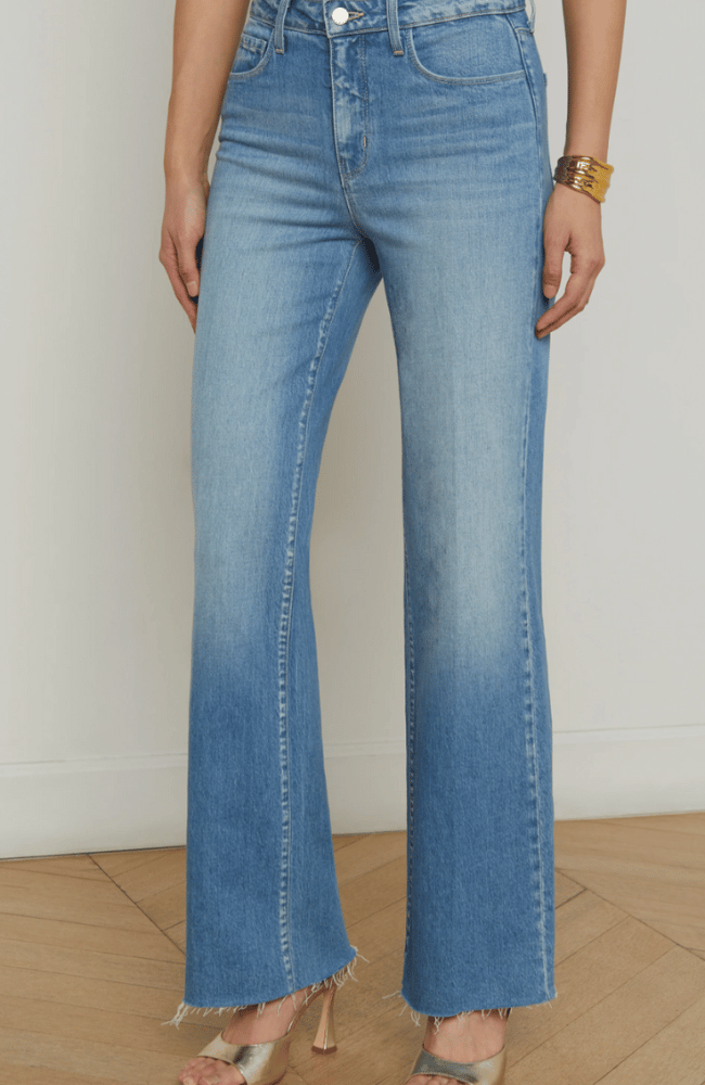 SCOTTIE WIDE LEG JEANS in CALLOWAY-L&#39;AGENCE-FLOW by nicole