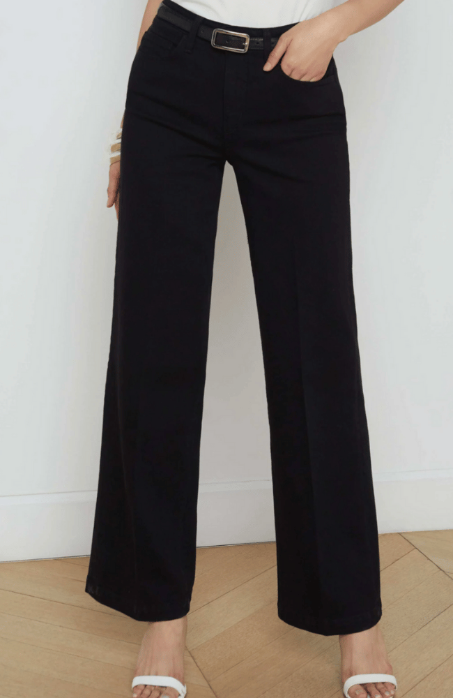 SCOTTIE WIDE LEG in BLACK-L'AGENCE-FLOW by nicole