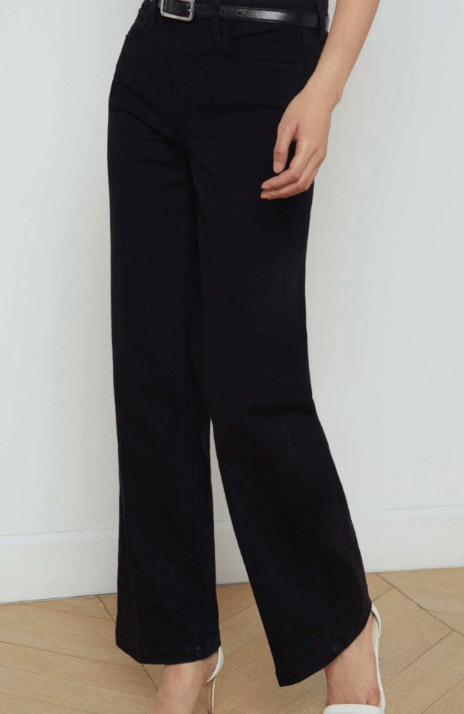 SCOTTIE WIDE LEG in BLACK-L&#39;AGENCE-FLOW by nicole
