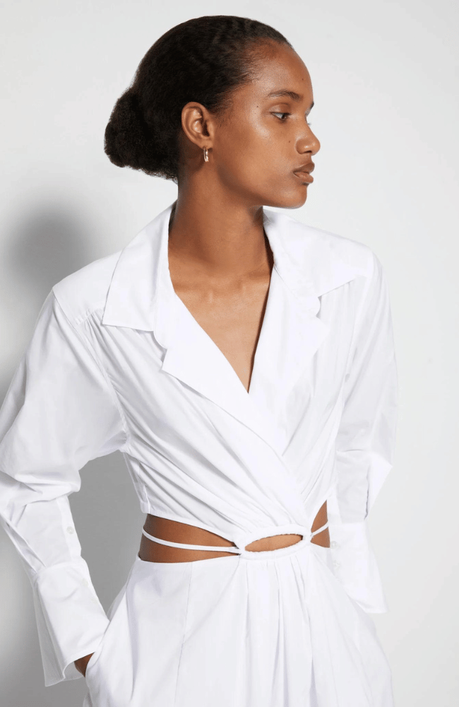 SIGNATURE ALEX DRESS in WHITE-SIMKHAI-FLOW by nicole