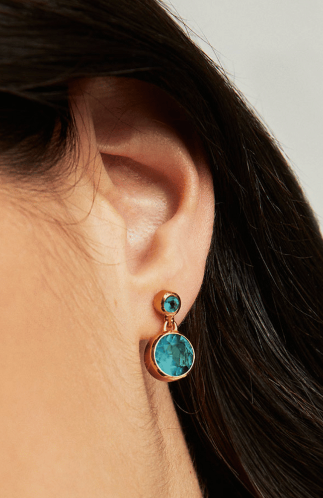 SIGNATURE DROPLET EARRING in PARAIBA BLUE-DEAN DAVIDSON-FLOW by nicole