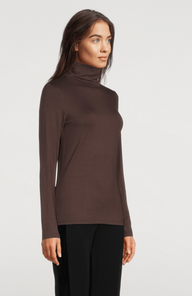 SOFT TOUCH TURTLENECK - AUBERGINE-MAJESTIC FILATURES-FLOW by nicole