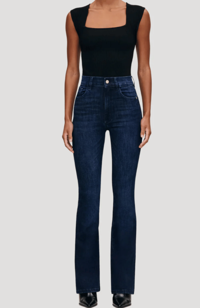 SQUARE NECK TOP in BLACK-DL 1961-FLOW by nicole