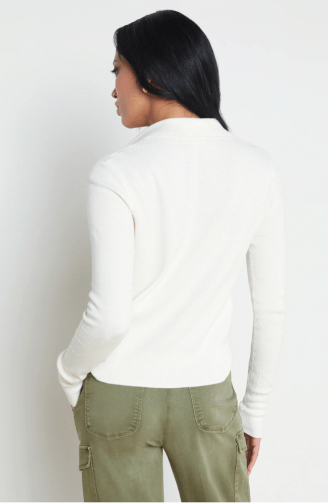 STERLING SILK COTTON BLEND SWEATER - IVORY-L&#39; AGENCE-FLOW by nicole