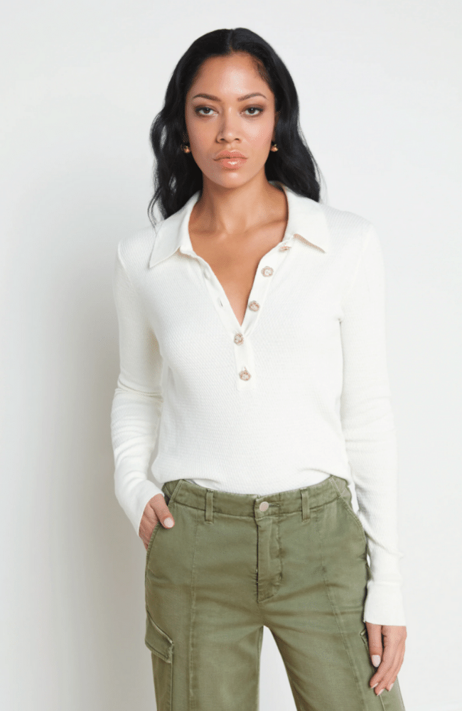STERLING SILK COTTON BLEND SWEATER - IVORY-L&#39; AGENCE-FLOW by nicole