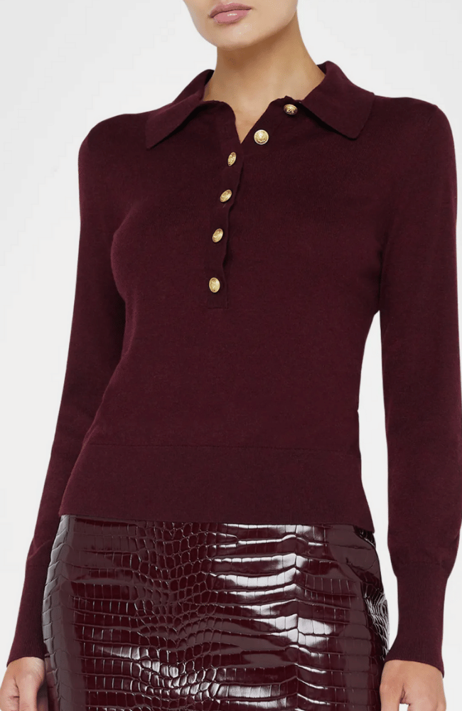 STERLING SWEATER in DARK SYRAH-L&#39; AGENCE-FLOW by nicole