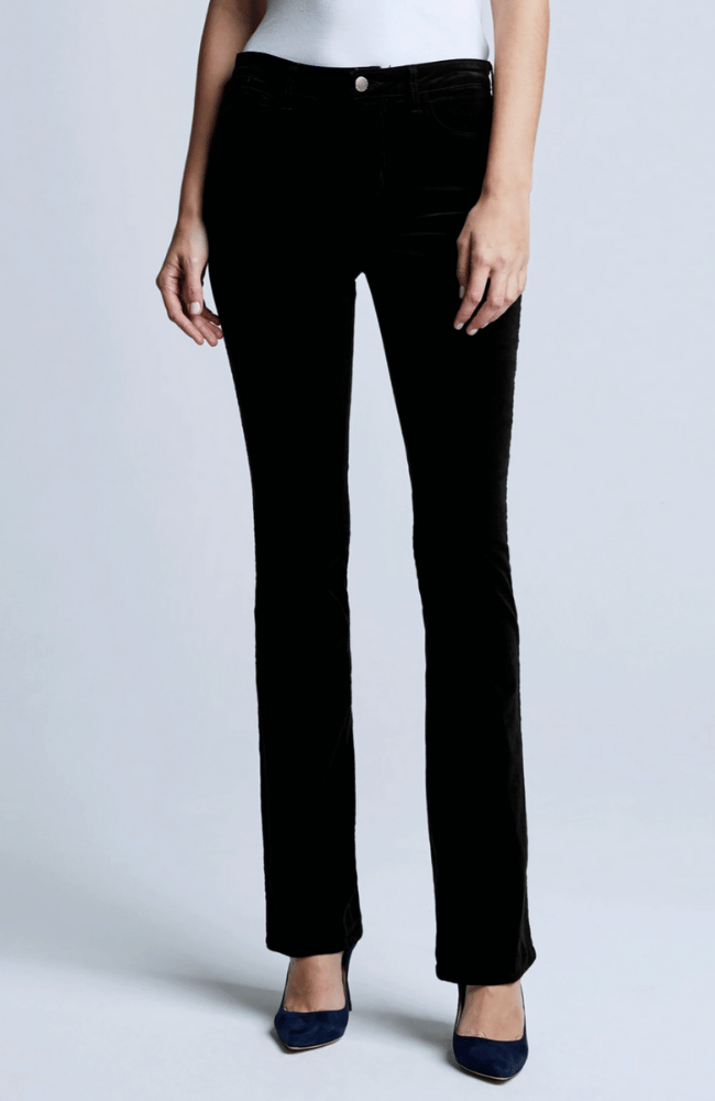 STEVIE VELVET JEAN in NOIR-L&#39; AGENCE-FLOW by nicole