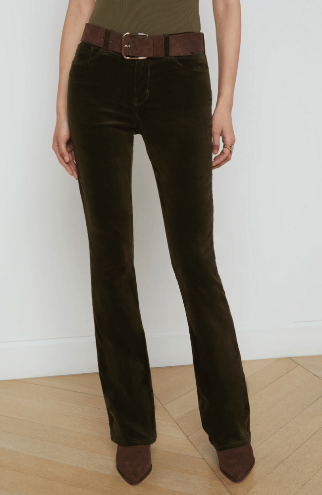 STEVIE VELVET JEAN in PINE-L&#39; AGENCE-FLOW by nicole