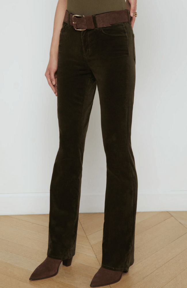 STEVIE VELVET JEAN in PINE-L&#39; AGENCE-FLOW by nicole