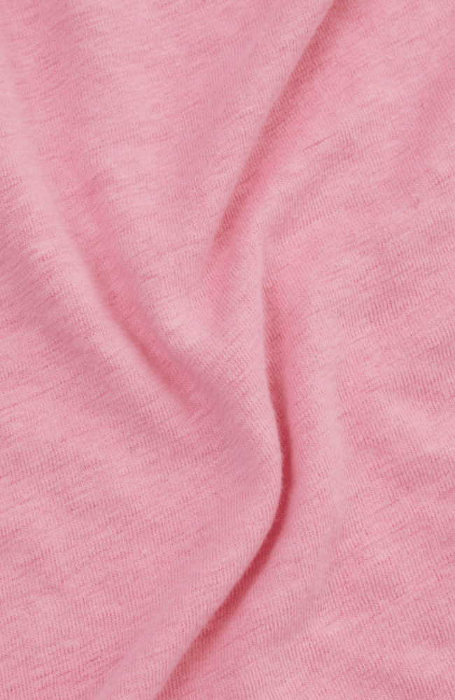 STRETCH LINEN HD S/S CREWNECK CANDY PINK-MAJESTIC FILATURES-FLOW by nicole