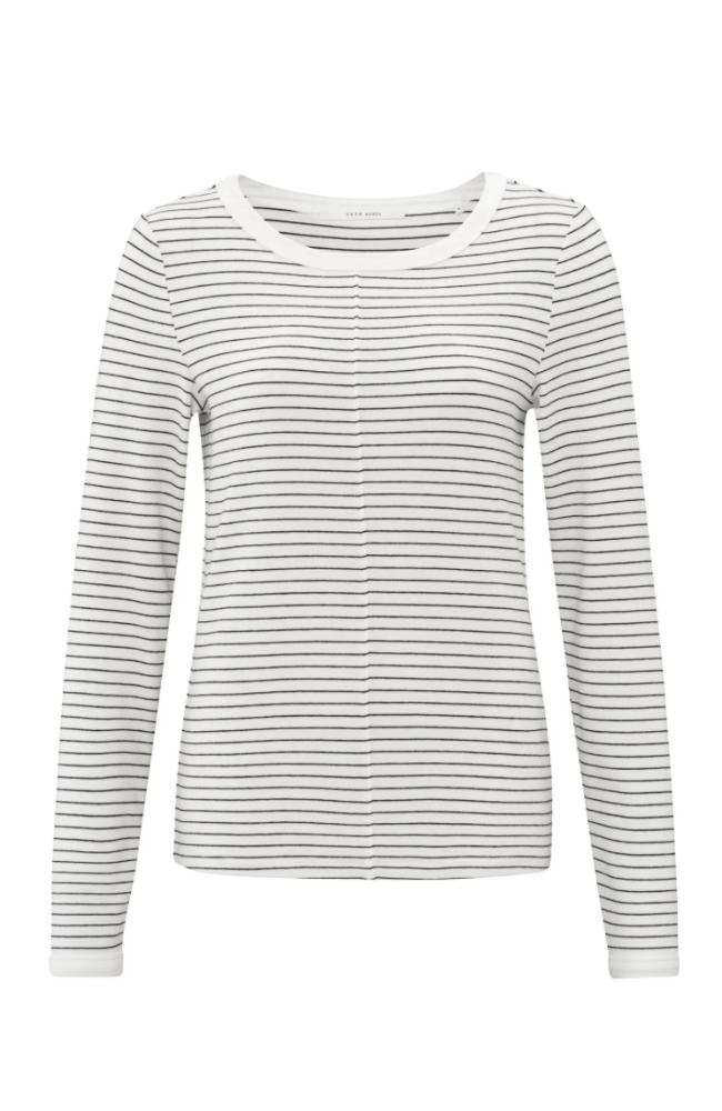 STRIPED LONG SLEEVE TOP-YAYA-FLOW by nicole