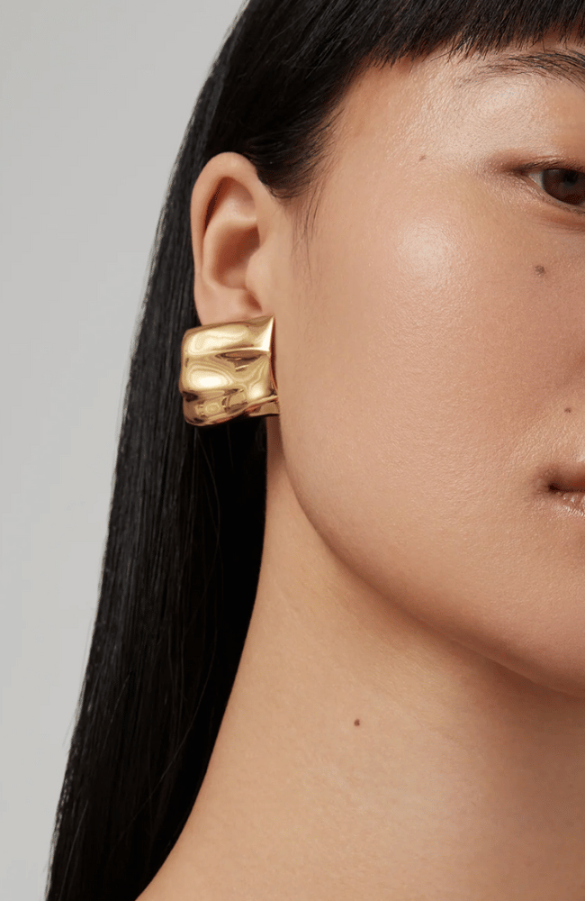 SUNDRA EARRINGS GOLD-JENNY BIRD-FLOW by nicole