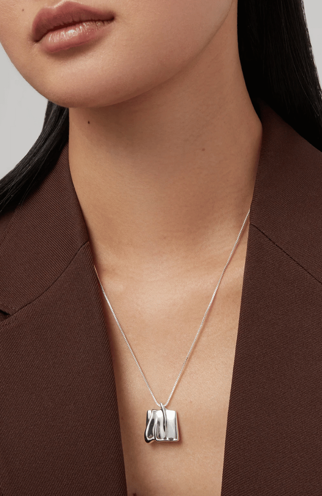 SUNDRA PENDENT NECKLACE SILVER-JENNY BIRD-FLOW by nicole