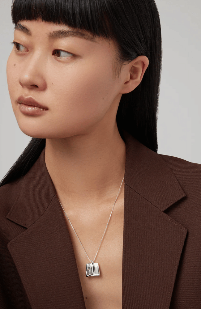 SUNDRA PENDENT NECKLACE SILVER-JENNY BIRD-FLOW by nicole