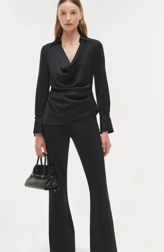 SYMONE SATIN TOP in BLACK-SIMKHAI-FLOW by nicole