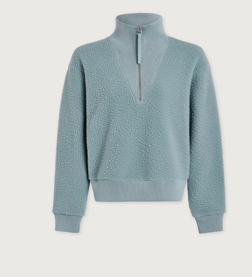 JAYLIN HALF ZIP FLEECE in TOURMALINE-VARLEY-FLOW BY NICOLE CANADA