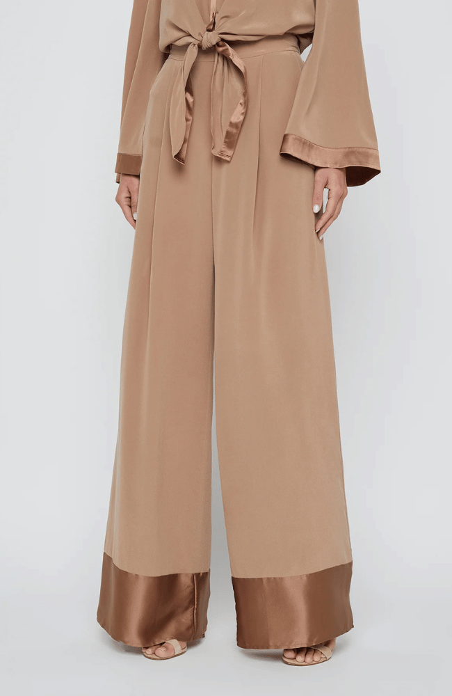 TAVIA PULL ON TROUSER in CHOCOLATE MALT-L'AGENCE-FLOW by nicole