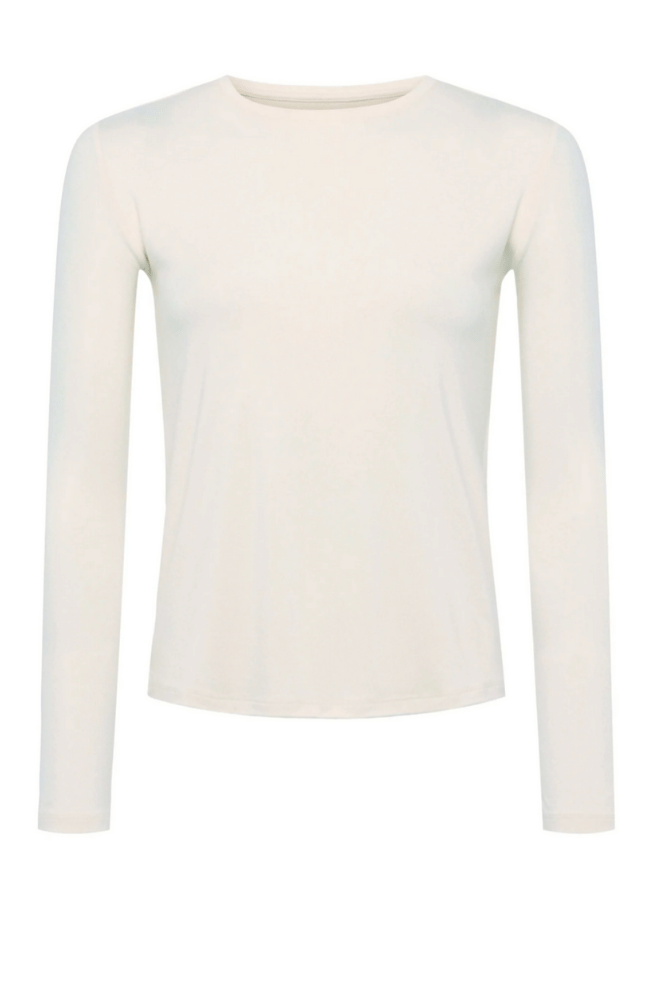 TESS CREW NECK in VINTAGE WHITE-L&#39;AGENCE-FLOW by nicole