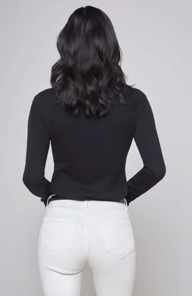 TESS CREWNECK in BLACK-L&#39;AGENCE-FLOW by nicole