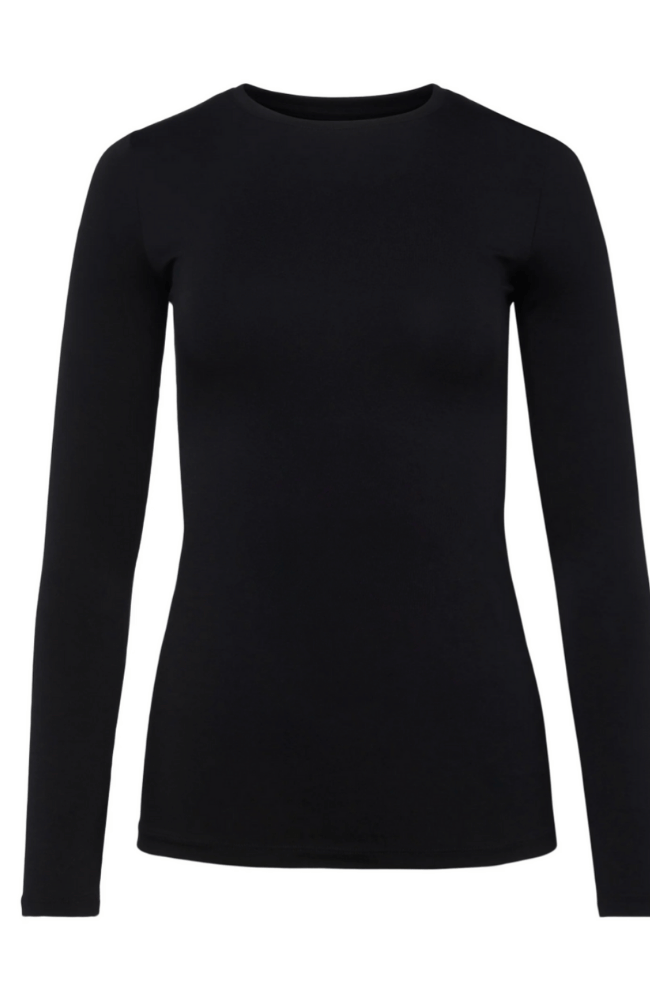 TESS CREWNECK in BLACK-L&#39;AGENCE-FLOW by nicole