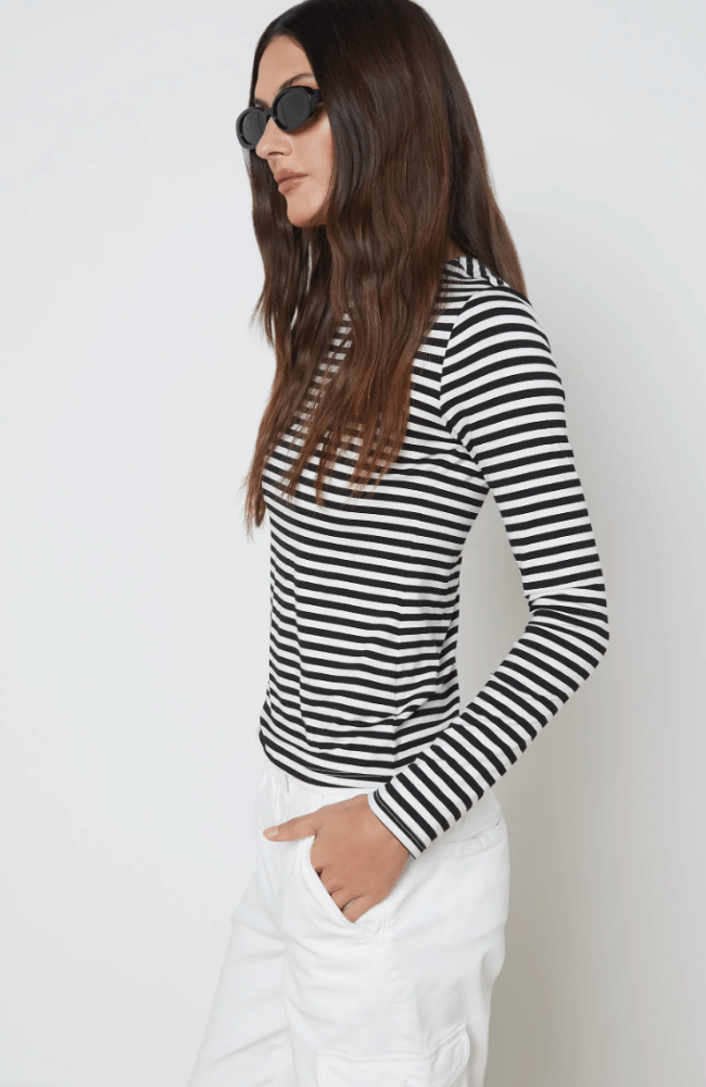 TESS CREWNECK in STRIPE-L&#39;AGENCE-FLOW by nicole