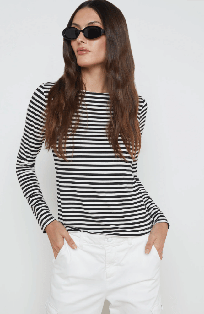TESS CREWNECK in STRIPE-L'AGENCE-FLOW by nicole