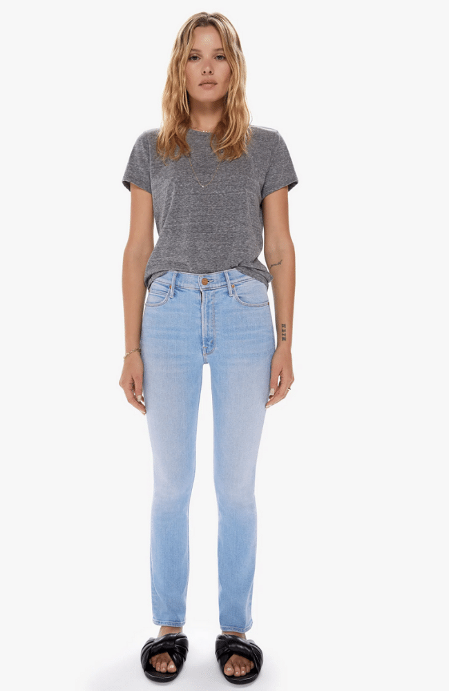 THE MID RISE DAZZLER ANKLE IN A BLINK OF AN EYE-MOTHER DENIM-FLOW by nicole