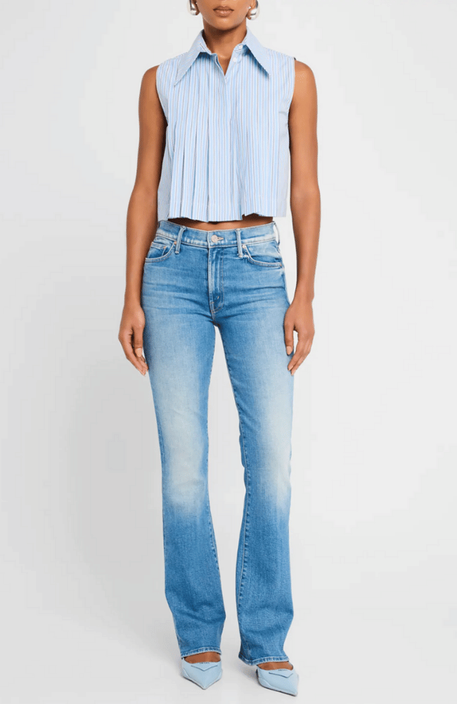 THE OUTSIDER SNEAK FLAG ME DOWN DENIM-MOTHER DENIM-FLOW by nicole