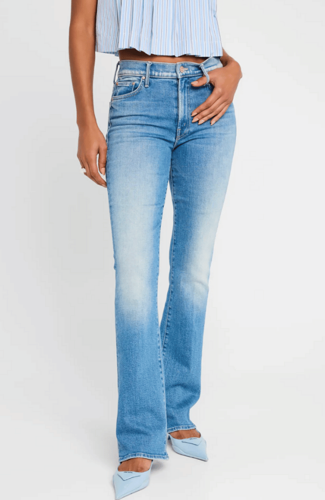 THE OUTSIDER SNEAK FLAG ME DOWN DENIM-MOTHER DENIM-FLOW by nicole