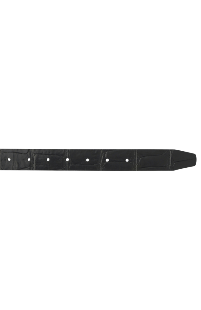 THE PETITE CROC BELT in BLACK-FRAME-FLOW by nicole