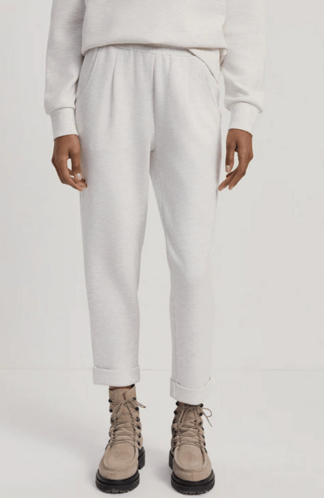 THE ROLLED CUFF PANT 25" - IVORY MARL-Varley-FLOW by nicole