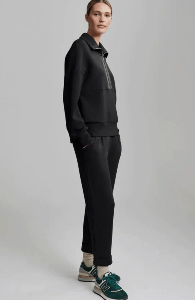 THE ROLLED CUFF PANT in BLACK-Varley-FLOW by nicole