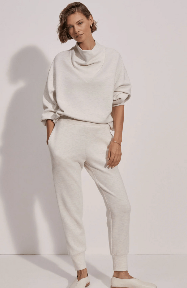 THE SLIM CUFF PANT 25 - IVORY MARL-Varley-FLOW by nicole