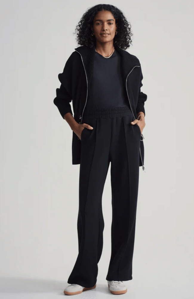 THE WIDE LEG PANT 28&quot; in BLACK-Varley-FLOW by nicole