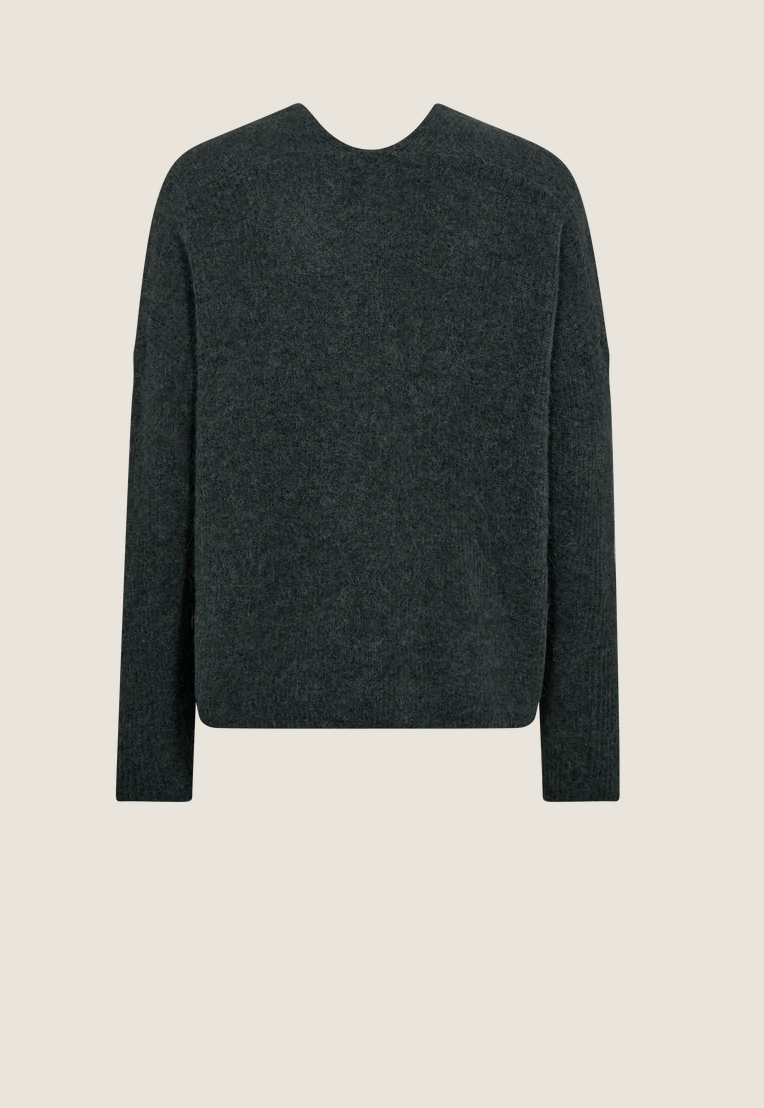 THORA V NECK SWEATER in URBAN CHIC-MOS MOSH-FLOW by nicole