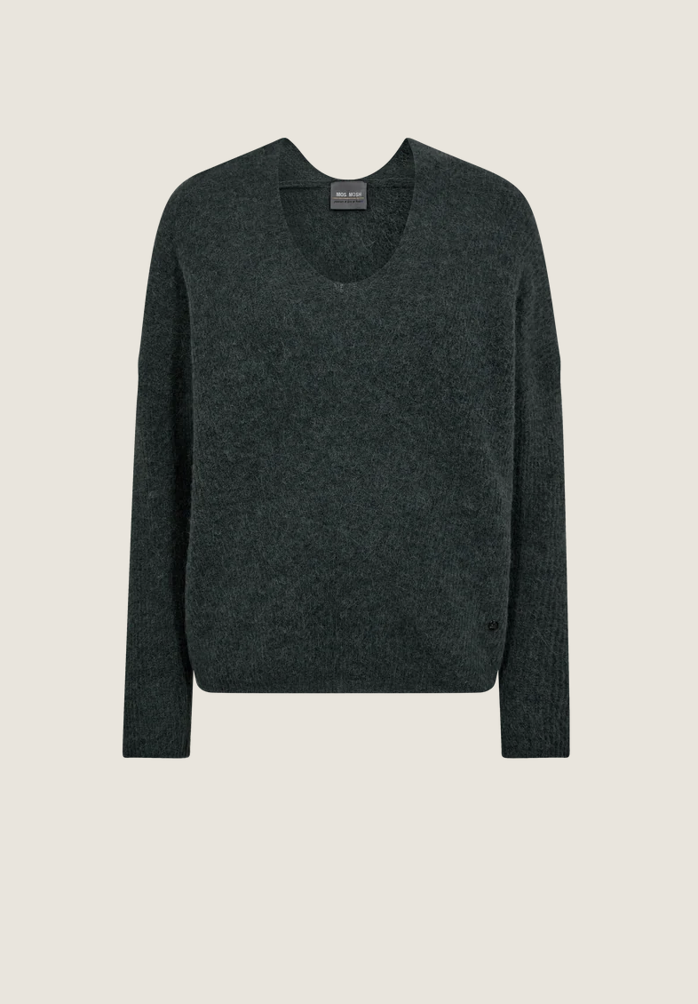 THORA V NECK SWEATER in URBAN CHIC-MOS MOSH-FLOW by nicole