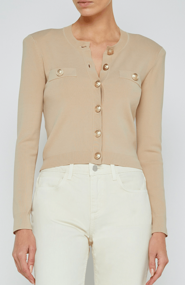 TOULOUSE CARDIGAN - ALMOND-L&#39;AGENCE-FLOW by nicole