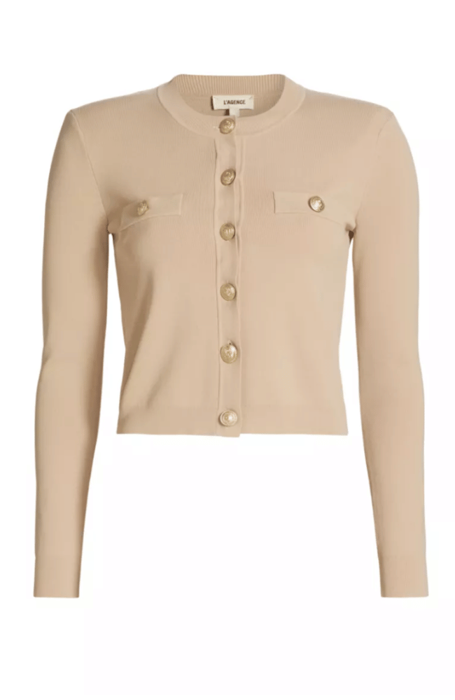TOULOUSE CARDIGAN - ALMOND-L&#39;AGENCE-FLOW by nicole
