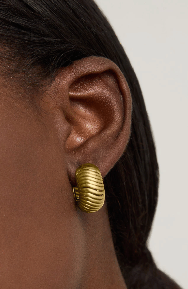 TRANCOSO HUGGIE HOOPS GOLD-DEAN DAVIDSON-FLOW by nicole