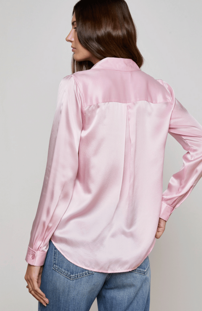 TYLER BLOUSE in BLUSH-L&#39;AGENCE-FLOW by nicole