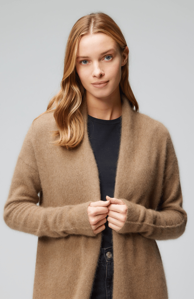 ULTRA SOFT OPEN CARDIGAN - BISON-MAJESTIC FILATURES-FLOW by nicole
