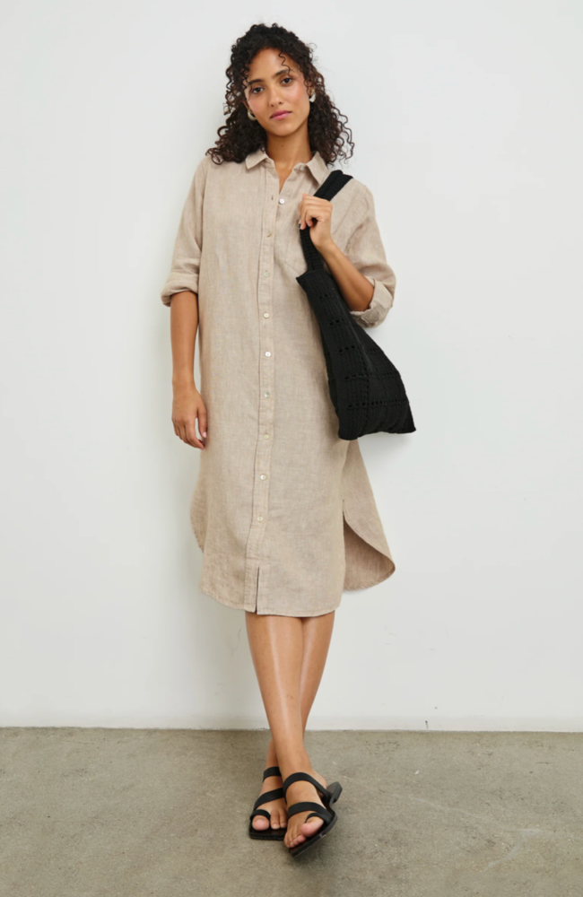 VAL DRESS in HEATHERED FLAX-RAILS-FLOW by nicole