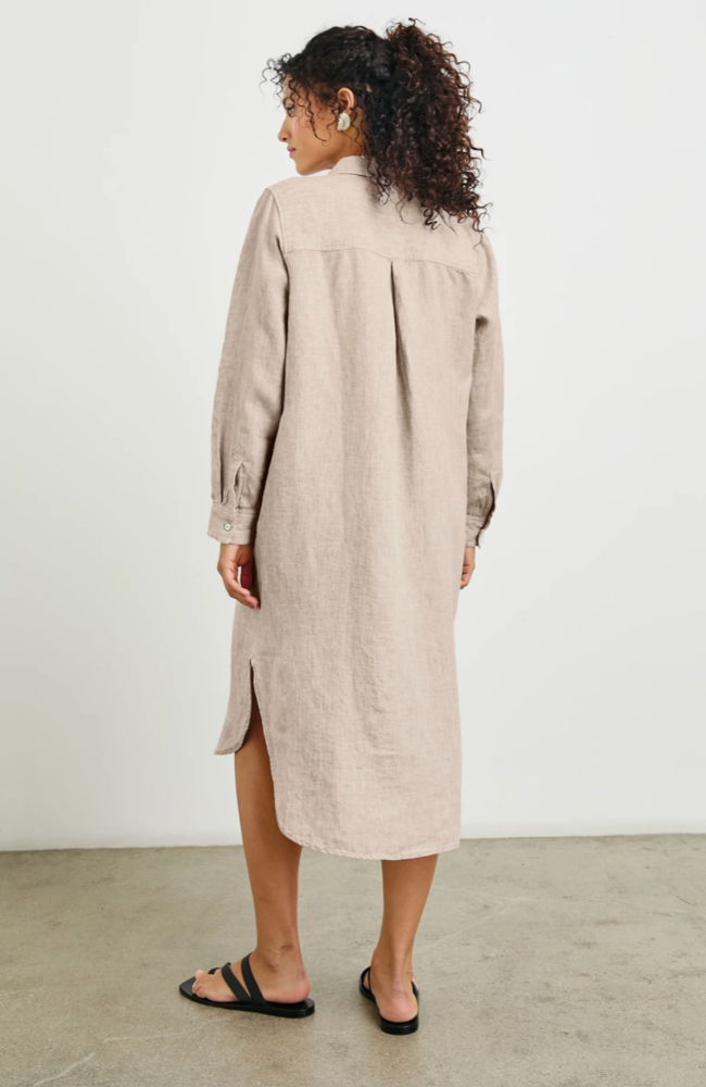VAL DRESS in HEATHERED FLAX-RAILS-FLOW by nicole